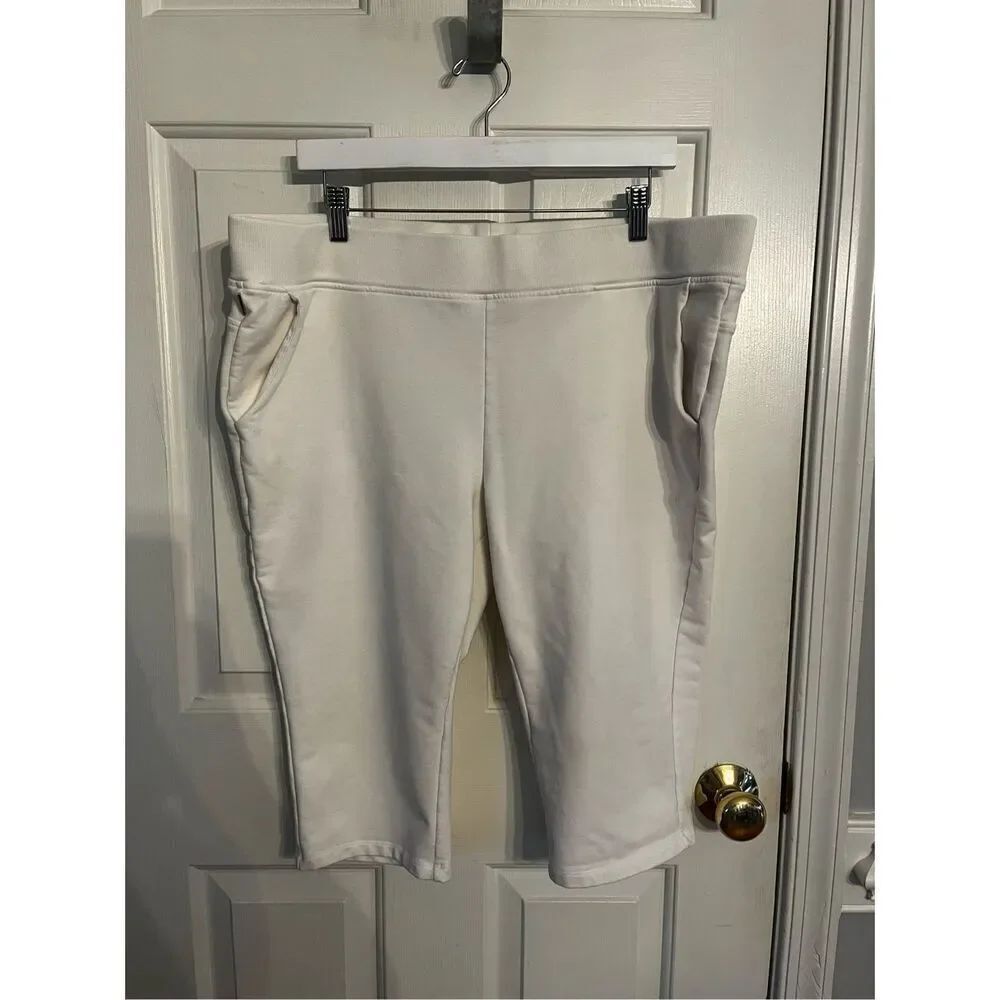 Lauren Ralph Lauren White Pull On Jersey Bermuda Shorts sz 2X EUC